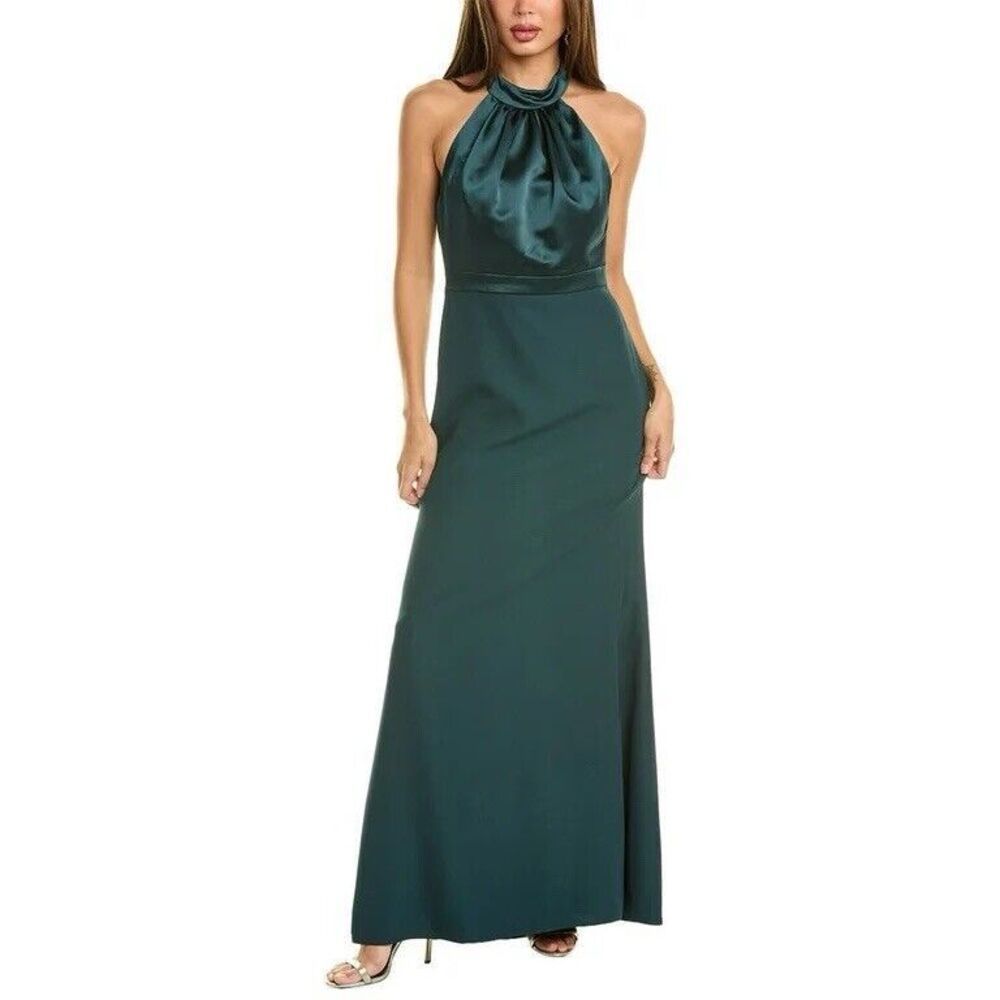 After Six‎ Open Back Maxi Dress Women's Green 4R